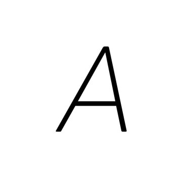 Letter A symbol icon vector illustration