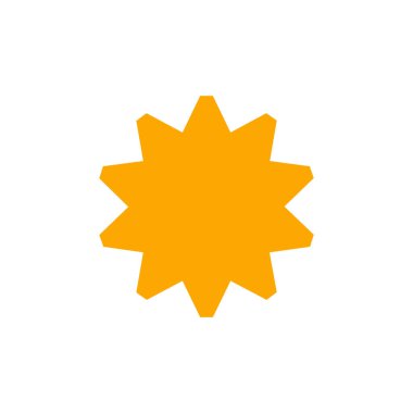Beyaz üzerine izole edilmiş altın yıldız simgesi