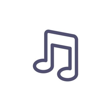 müzik notası ikon vektör illüstrasyonu