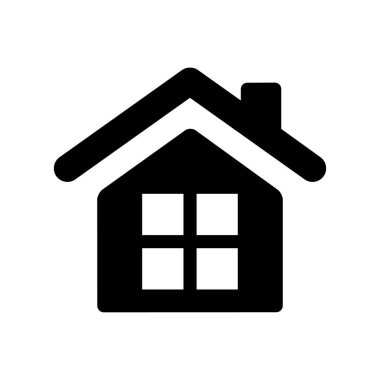 Emlak konsepti ev simgesi, vektör illüstrasyonu