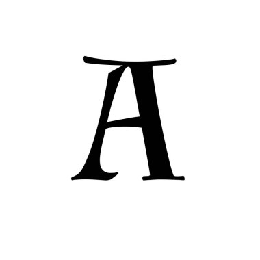 Letter A symbol icon vector illustration