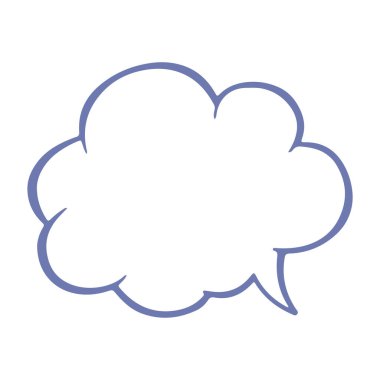 Biçimlendirilmiş konuşma balonu simgesi, vektör illüstrasyonu