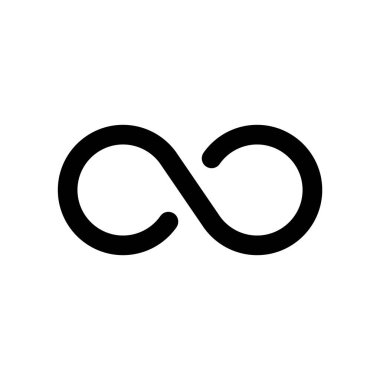 infinity simple icon, vector illustration