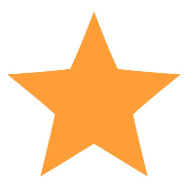 Beyaz üzerine izole edilmiş altın yıldız simgesi