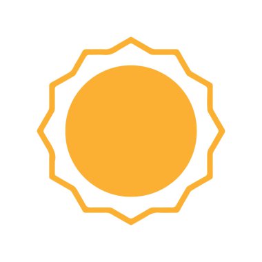 Güneş düz simge vektör çizim 