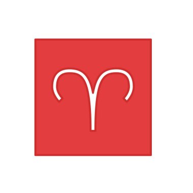 zodiac aries symbol icon illustration 