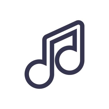 müzik notası ikon vektör illüstrasyonu