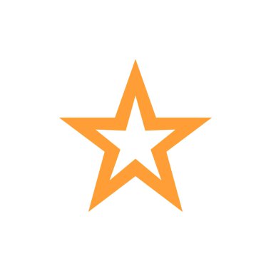 Beyaz üzerine izole edilmiş altın yıldız simgesi