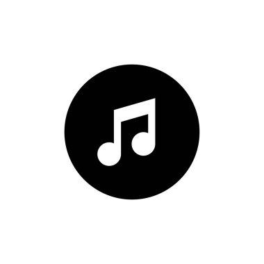 müzik notası ikon vektör illüstrasyonu