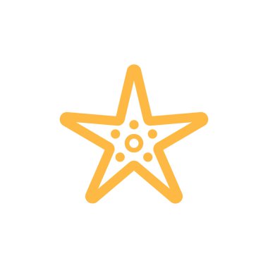 Beyaz üzerine izole edilmiş altın yıldız simgesi