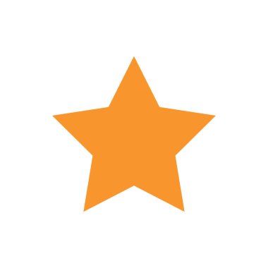 Beyaz üzerine izole edilmiş altın yıldız simgesi