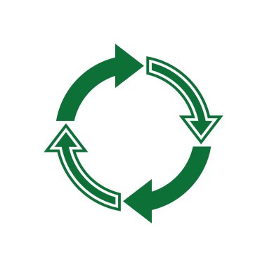 Çöp simgesi simgesini, vektör illüstrasyonunu geri dönüştür 