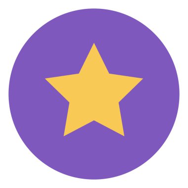 yıldız simgesinin renk vektör illüstrasyonu