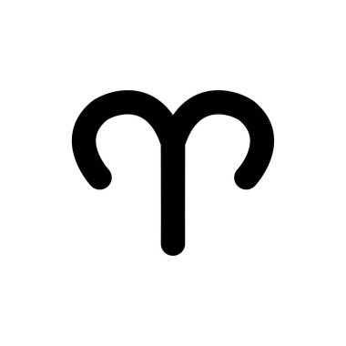 zodiac aries symbol icon illustration 