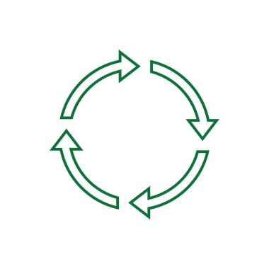 Çöp simgesi simgesini, vektör illüstrasyonunu geri dönüştür 