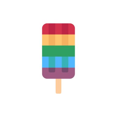 popsicle ice cream simple icon, vector illustration