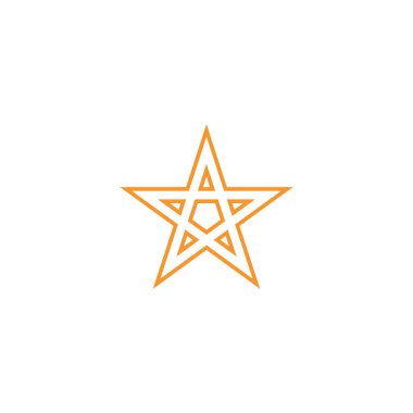 Beyaz üzerine izole edilmiş altın yıldız simgesi
