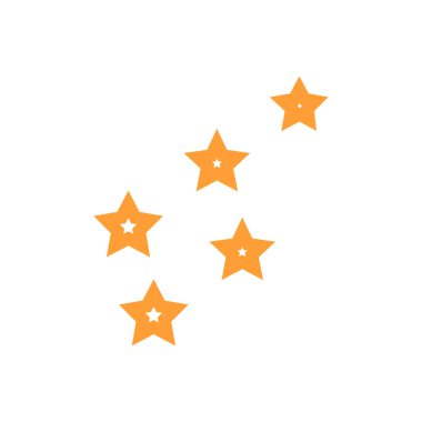 Beyaz üzerine izole edilmiş altın yıldız simgesi