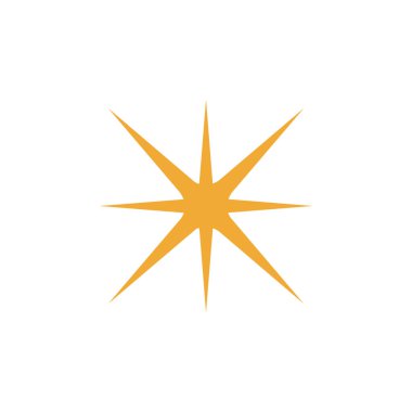 Beyaz üzerine izole edilmiş altın yıldız simgesi