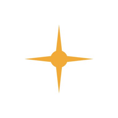 Beyaz üzerine izole edilmiş altın yıldız simgesi