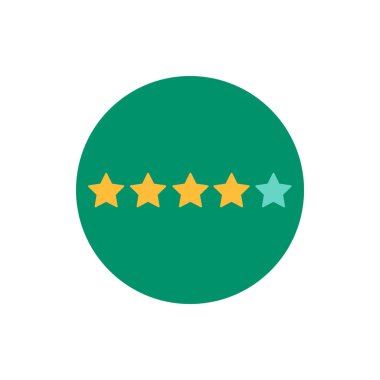 yıldız simgesinin renk vektör illüstrasyonu