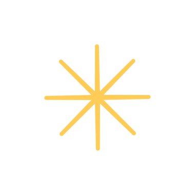 Beyaz üzerine izole edilmiş altın yıldız simgesi