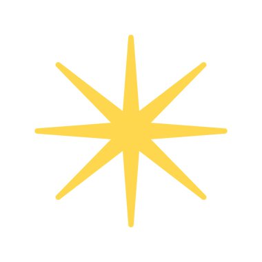 Beyaz üzerine izole edilmiş altın yıldız simgesi