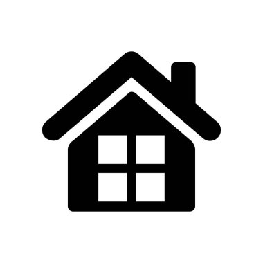 Emlak konsepti ev simgesi, vektör illüstrasyonu