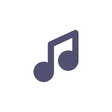 müzik notası ikon vektör illüstrasyonu