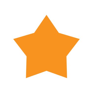 Beyaz üzerine izole edilmiş altın yıldız simgesi