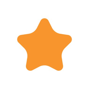 Beyaz üzerine izole edilmiş altın yıldız simgesi