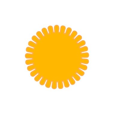 güneş simgesi. Düz tasarım 