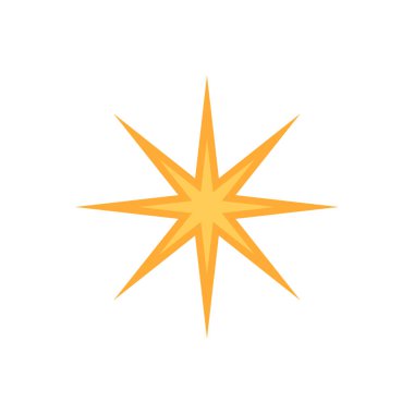 yıldız simgesinin renk vektör illüstrasyonu