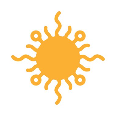 güneş simgesi. Düz tasarım 