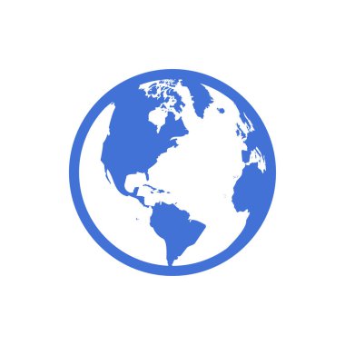 dünya haritası simgesi, vektör resimleme arkaplanı