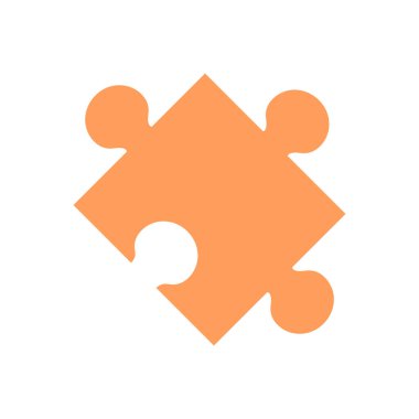 Yapboz simgesi, yapboz vektör çizimi ve alan arkaplanını kopyala