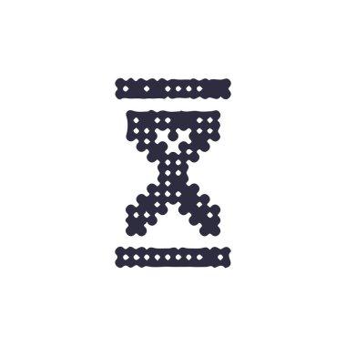 kum saati basit simgesi, vektör çizim