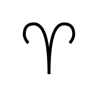 zodiac aries symbol icon illustration 