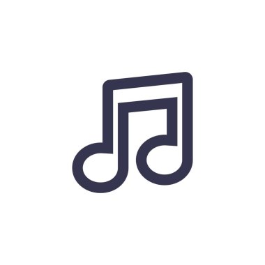 müzik notası ikon vektör illüstrasyonu