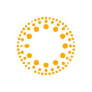 Beyaz arkaplanda izole edilmiş güneş simgesi