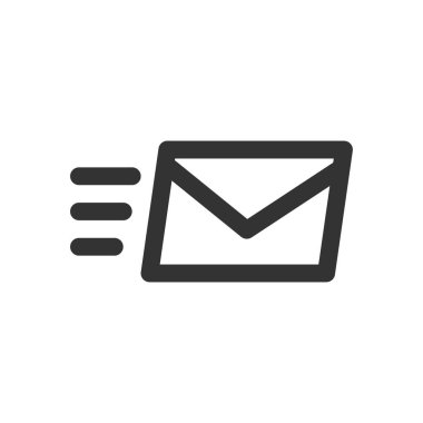 mail icon vector isolated on white background, logo concept of email sign, outline symbol, linear element