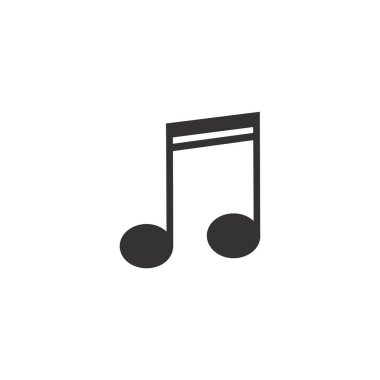 müzik notası ikon vektör illüstrasyonu