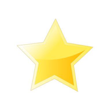 yıldız simgesinin renk vektör illüstrasyonu
