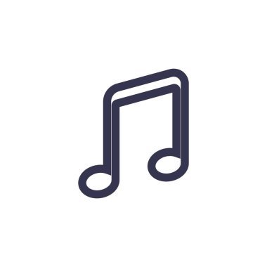 müzik notası ikon vektör illüstrasyonu
