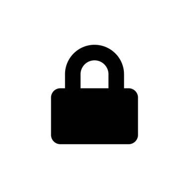 asma kilit ikon vektör çizimi