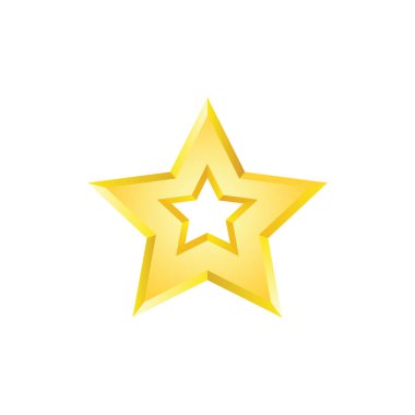 yıldız simgesinin renk vektör illüstrasyonu