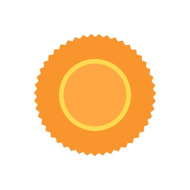 Beyaz arkaplanda izole edilmiş güneş simgesi