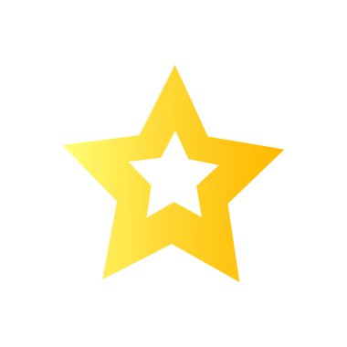 yıldız simgesinin renk vektör illüstrasyonu