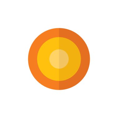 Beyaz arkaplanda izole edilmiş güneş simgesi