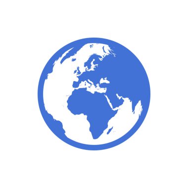 dünya haritası simgesi, vektör resimleme arkaplanı